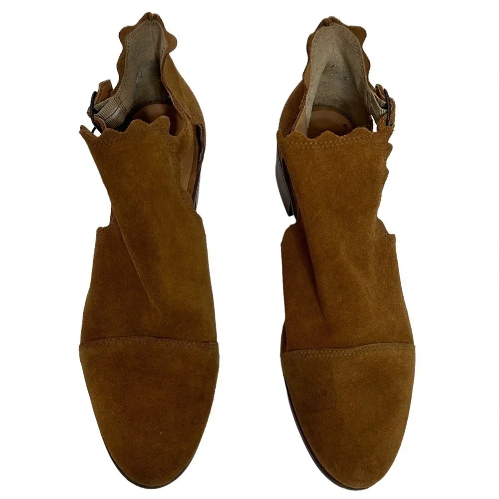 Klub Nico Suede Leather Beau Scalloped Booties